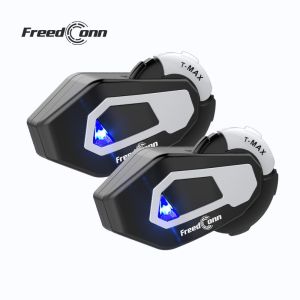 Freedconn T Max Helmet Intercom: Bluetooth 5.0 Handsfree Communicator for 6 Riders