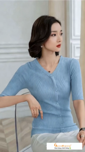 Áo len nữ dệt kim mùa hè tay lỡ chải kỹ GLA273 Cuocsongvang