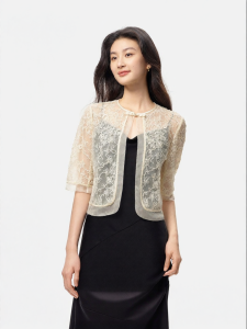 Koradior | Traditional Style Lace Short Jacket Lightweight
