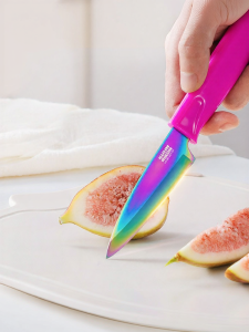 Kuhn Rikon | Sharp Titanium-Coated Portable Home Stainless Steel Fruit Knife