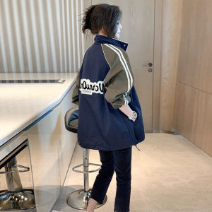 ระดับไฮเอนด์ ผู้หญิง ลำลอง สไตล์สปอร์ต เบสบอล เสื้อแจ็คเก็ต บล็อกสีสั้น เสื้อท่อนบน จากห้างสรรพสินค้า ข้อเสนอพิเศษ แบรนด์สายเดียว