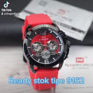 Jam tangan Pria Navfiorce NF9162MC tali rubber analog chrono aktif original