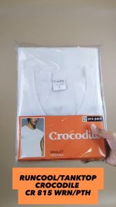 Kaos Dalam Pria Sleveeless CROCODILE CR 815 Putih Isi 2Pcs
