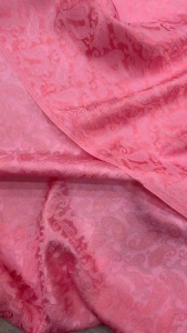 Vải lụa may áo dài tơ tằm Palacesilk văn đuôi công hồng siêu nhẹ#mềm mượt#thoáng mát