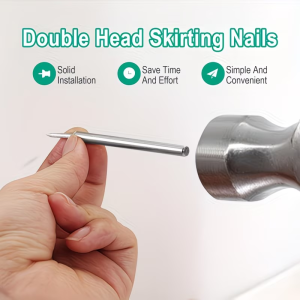 50PCS Double-Headed Hidden Nails Rust-resistant Durable with Sleeves Ideal for Kick Plates Wooden Boards Wardrobes