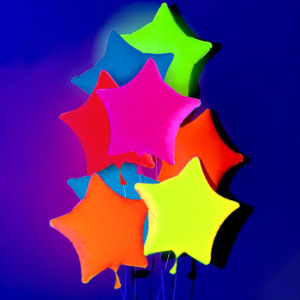 19 inch fluorescent aluminum film pentagram balloons for childrens birthday parties illuminated party decoration balloons