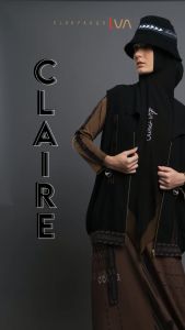 GAMIS DRESS CLAIRE BY LVA KEKINIAN ELEGANT TRENDY SIMPLE MODIS BEST SELLER