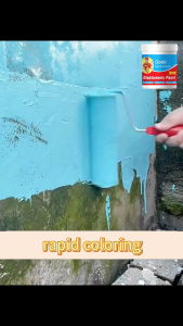 ✨1.2KG✨ G0OTI  Strong Coverage Wall Paint Long-Lasting Color Non-peeling Anti-Crack Waterproof Sun-Proof Anti-Mold Interior Exterior for Concrete Cement Putty Red Brick Tile Wall Weather Resistant Latex Acrylic Elastomeric Paint