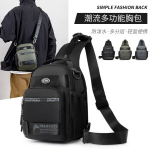 Casual Oxford Cloth Mens Crossbody Bag Outdoor Sports Backpack Single Shoulder Bag Leisure Small Double Bag Male Model Bag