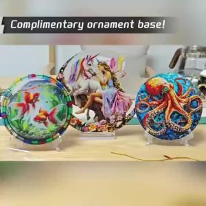 Cute Animals Horse Suncatcher Art Stained Window Hanging Sun CatcherSunshadeAnimals Lover Gift Acrylic Round Garland Sign