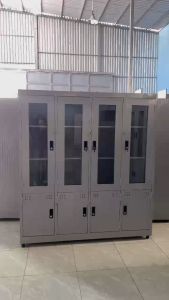 Tủ kính có khóa đựng sách vở tài liệu công ty văn phòng- tủ hồ sơ nhôm kiếng 234 cánh giá rẻ