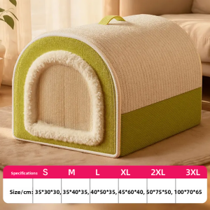 HELLOLEIBOO | Thickened Small Dog Bed Detachable Half-enclosed