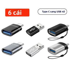Bộ Chuyển Đổi USB C Sang USB 2.0 Nam Sang Nữ Loại C Cho Điện Thoại Di Động PC Laptop Truyền Dữ Liệu Hỗ TrợOTG Cho iPhone Samsung Xiaomi