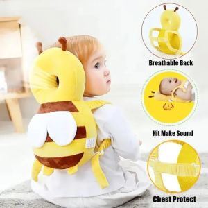 Little Bee Baby Head Protection Hat Soft Plush Anti Fall Pillow Breathable Cute Learning Walking Safety Pad for Toddlers