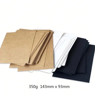 A6 Size143 X 93mm Kraft Paper 350gsm Card Paper DIY Gift Packing Cardboard Paper Blank Postcard Hand-Drawn Doodles