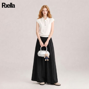 puella | Bộ Áo Knit Mẫu Mới và Quần Ống Rộng