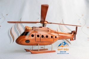 Mô hình gỗ Máy bay trực thăng Mi8 Cao Cấp