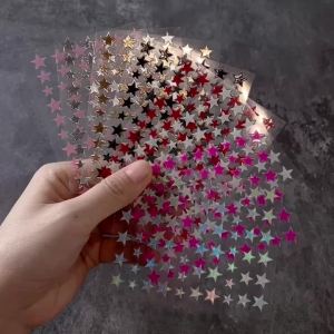 8Pcs/Set 3D Y2K Stars Nails Stickers 8-Colors Pentagram Self-Adhesive Nail Decals Five-point Stars Manicure Decoration Sliders 2