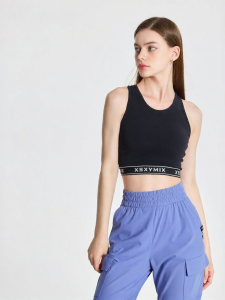 Letter Printed 360N Sports Bra Yoga Top