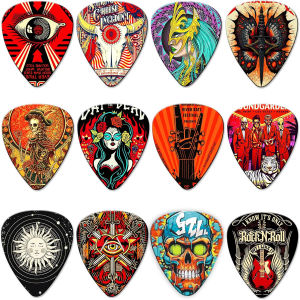 New 0.46/0.71/1.0Mm 12pcs/set Guitar Paddles Cartoon Couples Acoustic Guitar Picks Musical Instrument Accessories Pick Guitar