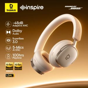 Baseus Inspire XH1 ANC Wireless Headphone Bluetooth 6.1 48dB Adaptive Noise Cancellation Headset Hi-Res LDAC 100Hr Sound by Bose