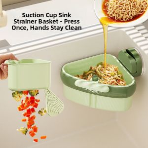 YZ | Suction Cup Filtered Dish Drying Basket