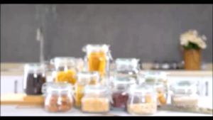 IKEA Style Airtight Storage Glass Jar Clear Container 500ml 760ml 1000ml 1500ml For Spice Food Snacks Tea Bag | Balang Kaca Kedap Udara Kuih Raya | 密封储存玻璃罐