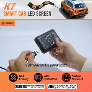 LOY K7 RGB Smart LED Pixel Car Screen Animation DIY Programmable Bluetooth App Control LED Panel Flexible Display Devils Eye Lights for Truck