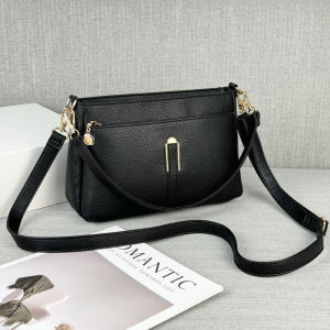 Large Capacity Soft Leather Womens Bag Fashionable Versatile Shoulder Crossbody Bag for Middle-Aged Mothers Casual Style