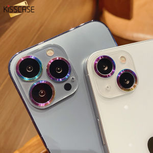 KISSCASE 2/1 Set Colorful Transparent Camera Lens Film For iPhone 14 Pro Max 14Plus 13 12 11 Camera Protection Ring Integrated Lens Sticker 12Mini Full Coverage Tempered Glass Film Lens Glass Protector