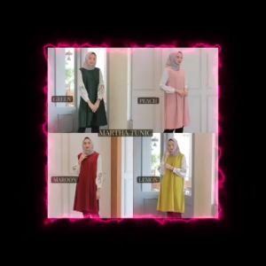 B&B Fashion - MARTHA TUNIK Bahan Crepe Mix Bordir Model Terbaru 2024 Lengan Panjang Polos Kancing Depan Busui Frendly Baju Atasan Remja Wanita Dewasa Busana Hijab Fashion Korea Style Ootd Kekinian Simpel Lucu Casual Acara Kondanga Viral