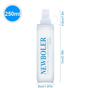 250/500ML TPU Outdoor Sport Bottle Folding Soft Flask Drink Water Bottle for Running Camping Hiking Bicycle Fitness Water Bag 