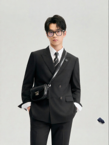 Elastic Wool Mens Business and Wedding Suit Set