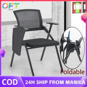 Folding Chair with Table Board Meeting room folding chair mesh folding training chair with writing board table board learning desk and chair integrated office training chair