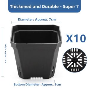 Thickened Black Square Plant Pot Succulent Planter Tray Plastic Nursery Pots Korean Style Seedling Trays Square Coaster