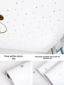 Waterproof Moisture Proof Ceiling Wall Stickers Self Adhesive Roof Top Decoration PVC Material Simple Modern Style Star Pattern