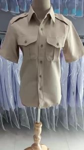 เสื้อข้าราชการสีกากี แขนสั้น หญิง (เสื้อ 1 ตัว)