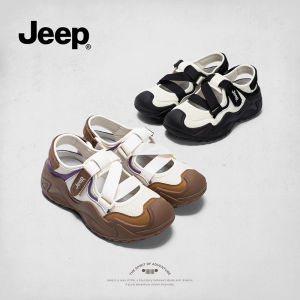 Jeep baotou dép giản dị đa năng giày đi biển có đế dày Chiều cao thúc đẩy thể thao Mary Jane Giày