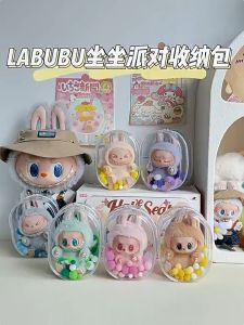 Labubu V2 V1 Thicken Transparent labubu blind box 保护套 Storage Box Case Keychain Bag Storage Pouch Organizer Classic Doll Bag Labubu 透明防晒防尘毛绒娃娃收纳袋
