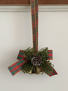 CHIGUASHAONV | Christmas Tree Decor Bell Pendant Bow Pine Cone Ornament