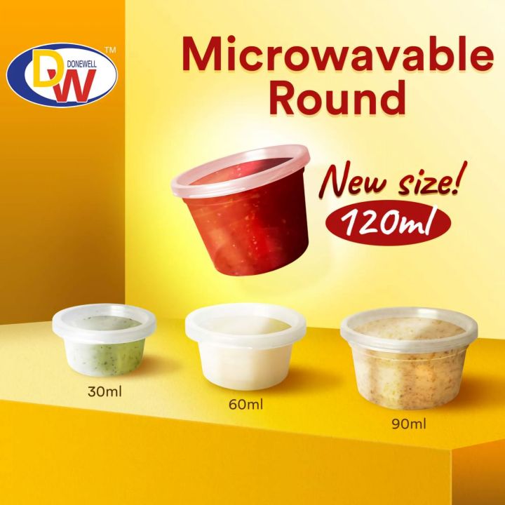 Microwavable Container Sample (10 pcs/ pack) Microwavable round container transparent | Lazada PH