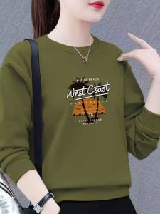 ทันสมัย หลวม คอกลมแขนยาว เสื้อสเว็ตเชิ้ต ผู้หญิง เวอร์ชั่นเกาหลีสไตล์ใหม่ ฤดูใบไม้ผลิ ฤดูใบไม้ร่วง มีสไตล์ พรางหุ่น หลากหลาย ด้านบน