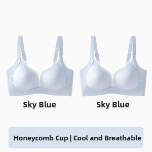 MiiOW | Ultra-Thin Seamless Ice Silk Bra Womens Gathered Summer Large Chest Appears Small Back Beauty New Hot Sale Underwear