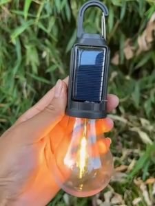 FREE GIFT Outdoor Camping Light led Solar Retro Lighting Bulb Waterproof Portable Spherical Charging Atmosphere Light Tent Lamp with Clip Hook Emergency work light hiking camping set equipment