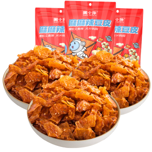 Hot And Spicy Tofu Skin Snack Hand Tearable 60g X 3 Bags Zhou He Ya Zhou Xiao Ban Spicy Bean Skin Delicious Chinese Snack