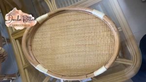 Khay mây đựng ấm tách trà bằng mây hình OVAL dĩa mây đựng trái cây decor trang trí phòng bếp