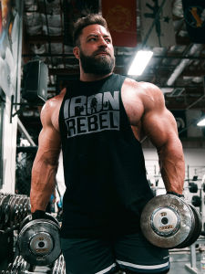 Loose Fit American Style Sleeveless round Neck Training Top for Men Fitness Gym Sportswear Breathable Moisture Wicking Large Size Vest