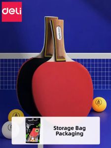 deli | Durable Professional Grade Table Tennis Rackets Set 3-Star