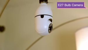 Wifi Bulb E27 Surveillance Camera Full Color Night Vision Automatic Human Tracking Zoom Indoor Security Monitor Wifi Camera