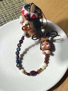 Pop Mart Mobile Phone Charm Crying Baby Cute Grain Accessories Original Design Bag Lanyard Mushroom Coffee Beans Cellphone Chain